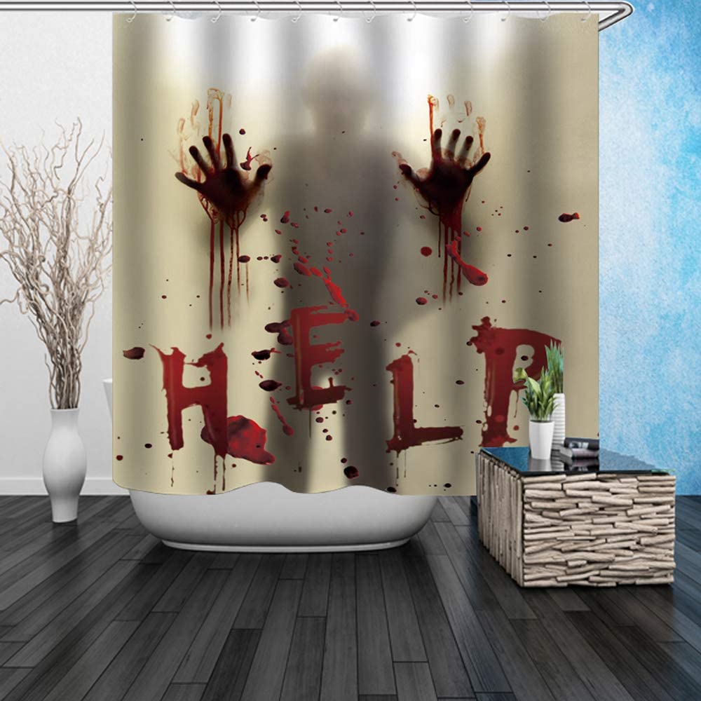 Cortinas De Ducha Cortina De Colores Brillantes Anti Moho Spooky Halloween  Tela Impermeable Para Baño De 17,77 €