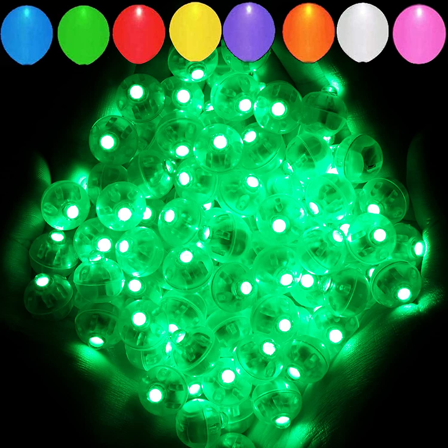 Color Changing Blinking LED Mini Party Flashlights for Balloons 12 PCS-LED  Balloon Lights Lantern Lights-party Decorations. 