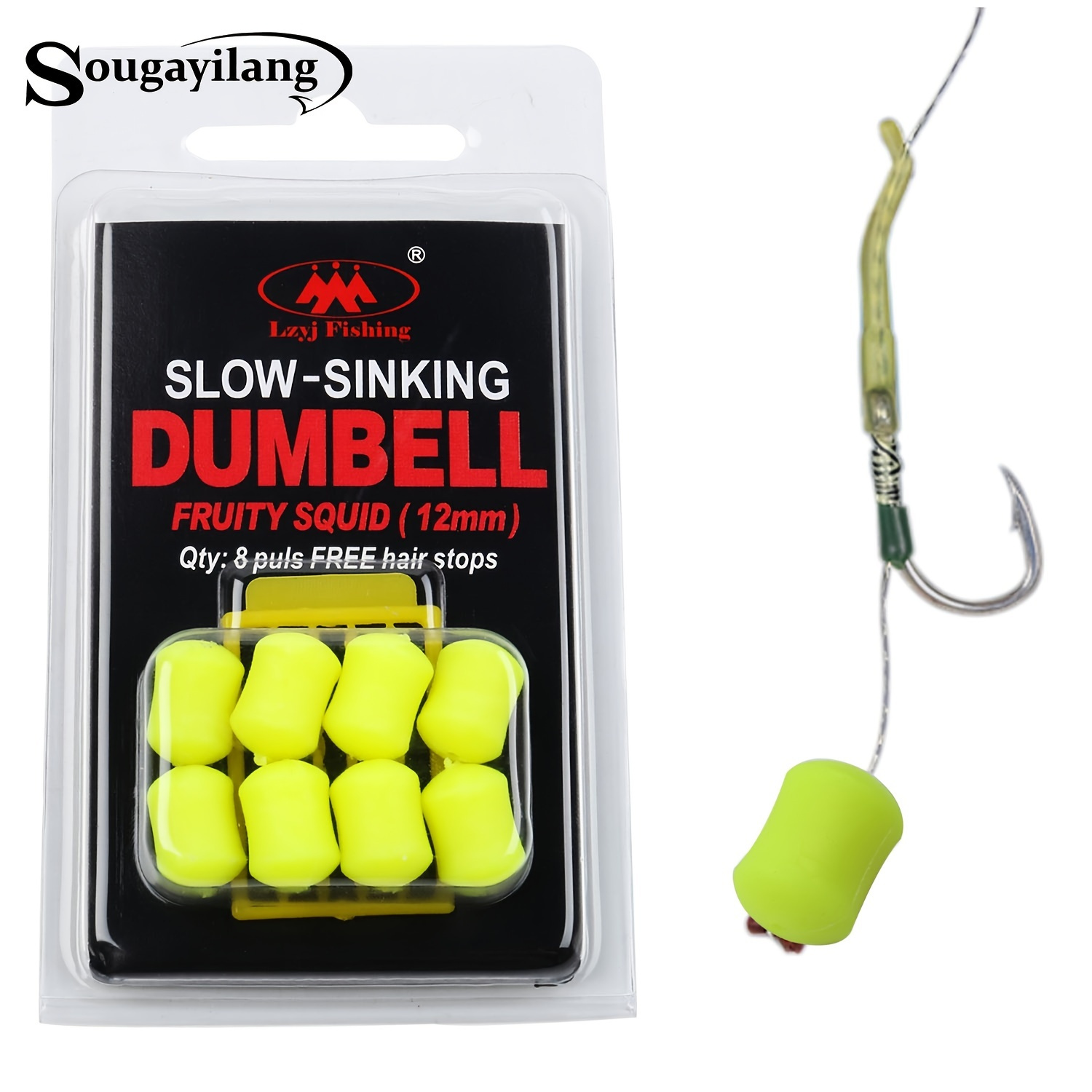 

1pk Sougayilang Artificial Worm Baits With Smell, Plastic Ball Swimbait Tackle