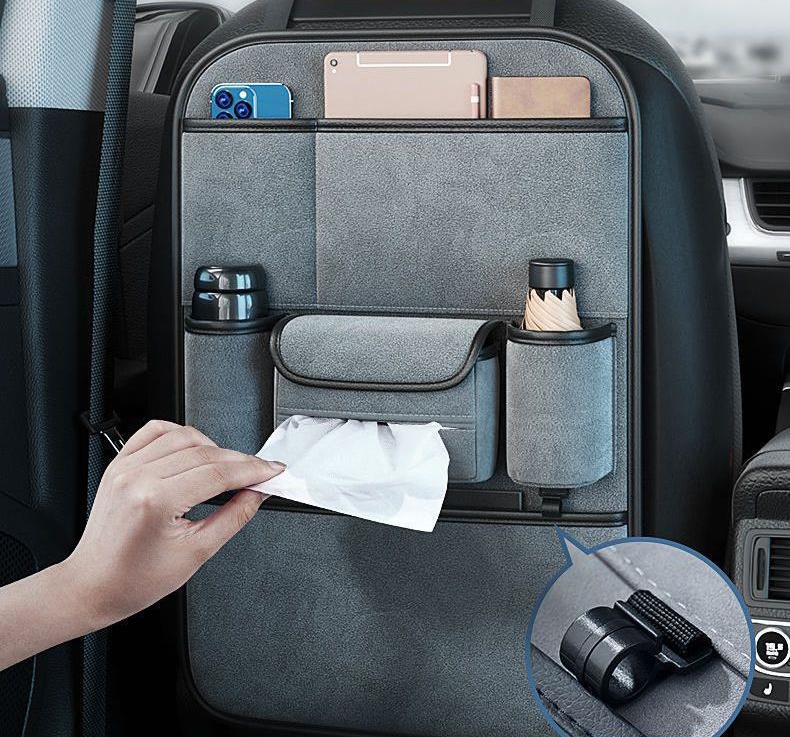 DHAVJ 7 Pocket Car Auto Seat Back Organizer Back Seat Organiser Mobile Pen  Tissue Lunch Box Holder Multi Pocket Storage Hanger for All Cars-multi  colors : : Car & Motorbike