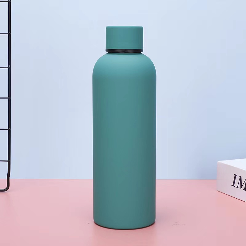 Walmeck Water Bottle Stainless Steel 500ml Vacuum Insulated Water Bottle  Bullet Shape Travel Cup Keep Warm