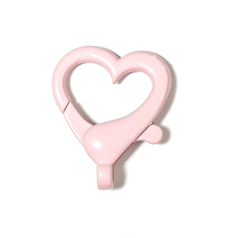Heart Shaped Keychain Clips Cute Lobster Clasp Spring Snap - Temu