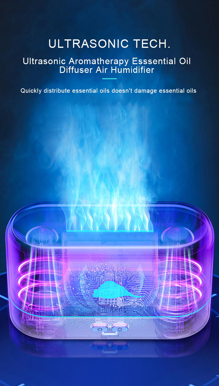 Flame Diffuser Lufterfrischer Set mit 6 ätherische Öle Humidifier Diffusor  für Duftöle Luftbefeuchter mit Duft defuser luft aroma öle : :  Drogerie & Körperpflege