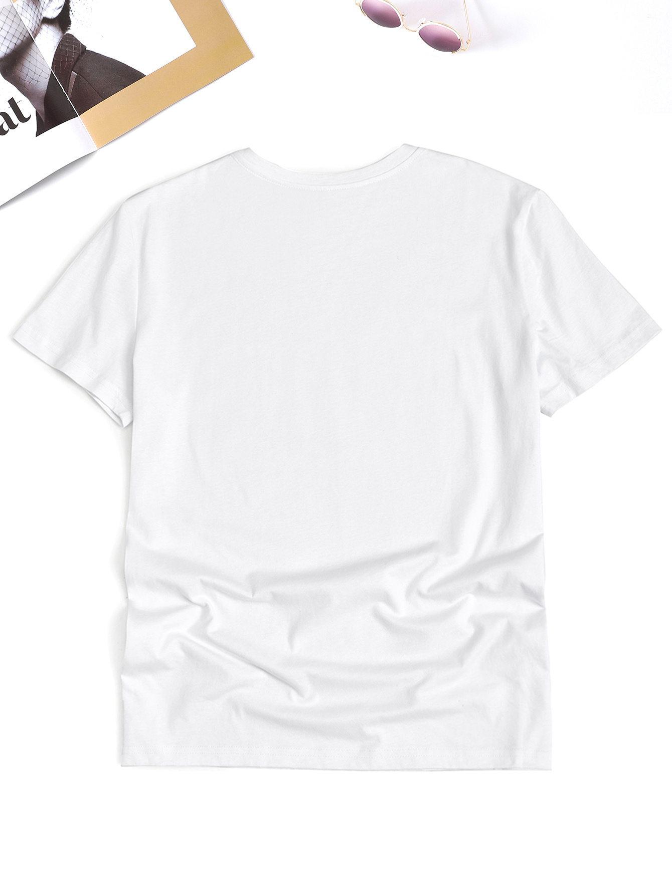 T shirt À Manches Courtes Imprimé Lettre De Taille T Temu France