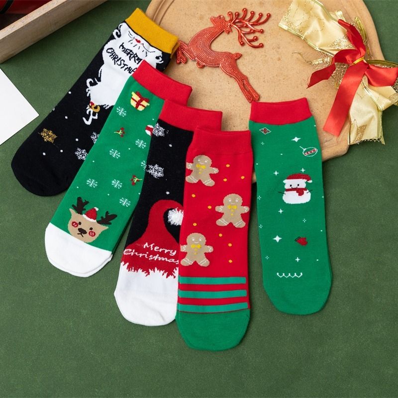 5pairs Women's Christmas Socks Cute Funny Christmas Gifts For Women | Shop  On Temu And Start Saving | Temu