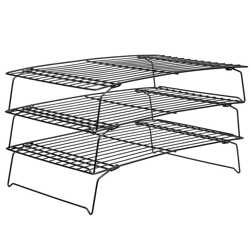 3-Tier Cooling Rack Kit 304 Stainless Steel Grid Rack Stacked