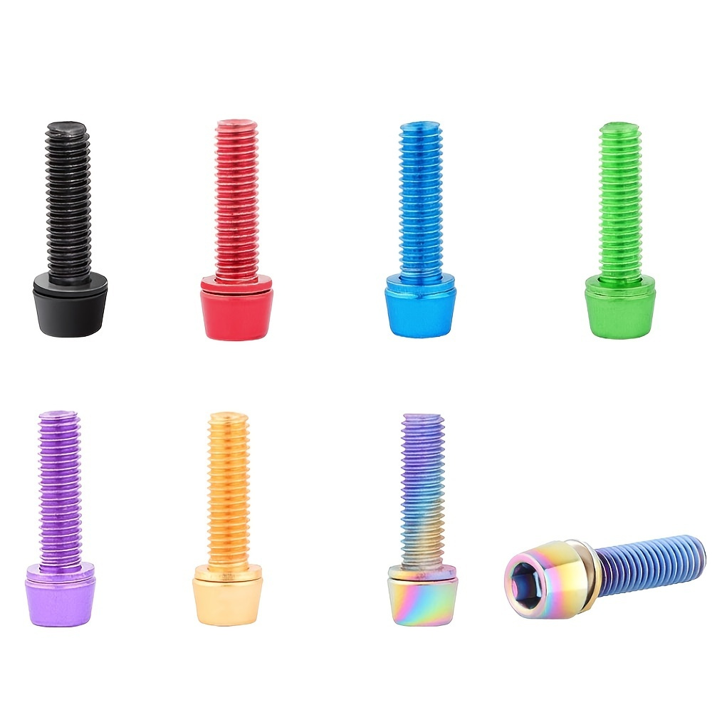 

6pcs Colorful M5 Bolt Screws For Mtb And Road Handlebars, Stems, And Bottle Cages - Durable And Stylish Accessories For Your Bike