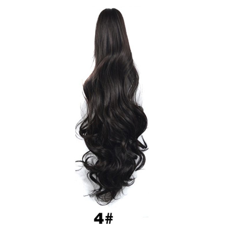 Long Wavy Curly Claw Ponytail Clip In Hair Extension Synthetic Black Blonde  Hairpiece Wig For Women | High-quality & Affordable | Temu