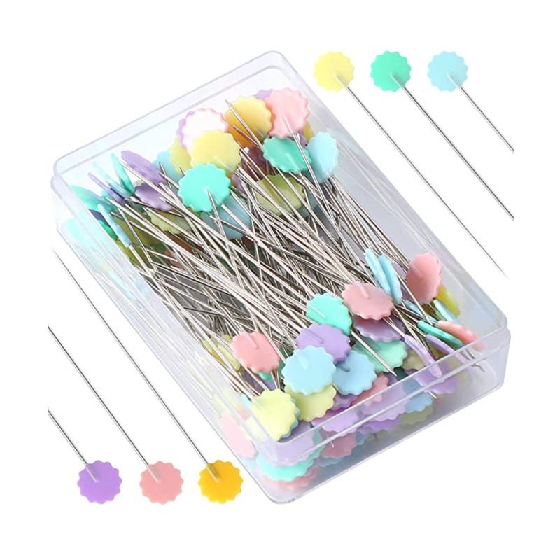 Ruidee 100 Pcs Multicolor Sewing Pins Straight Pins Pearlized Ball Head Quilting Pins Corsage Stick Pins for Fabric Sewing, Quilting and DIY Sewing