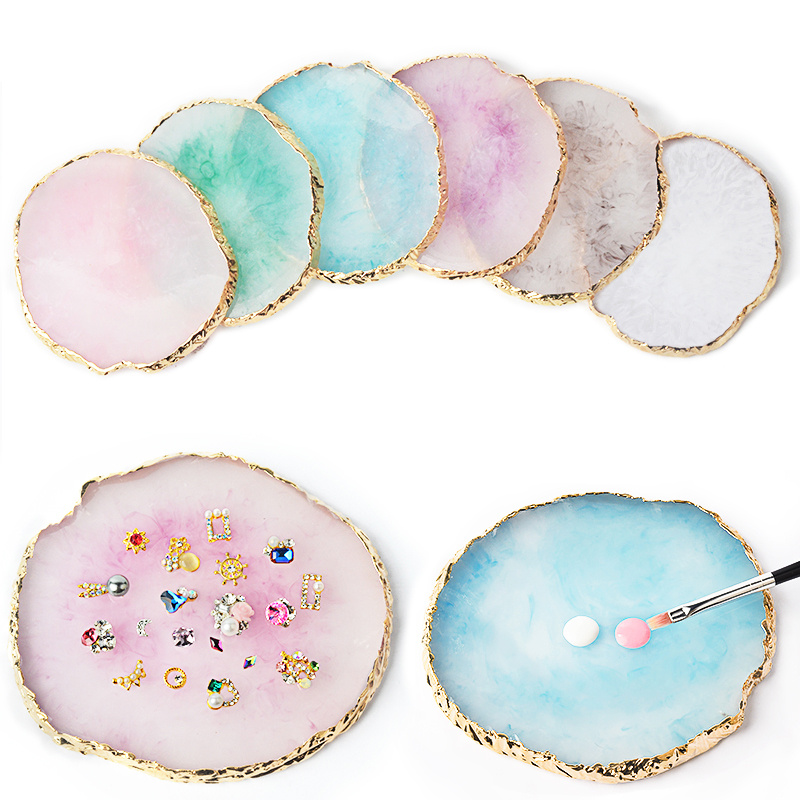 Resin Nail Art Palette Gel Polishing Holder Makeup Palette - Temu