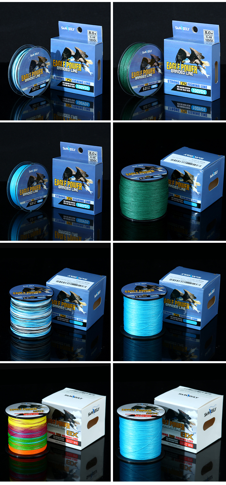 Samdely Eagle Power Braided Fishing Line Abrasion Resistant - Temu ...