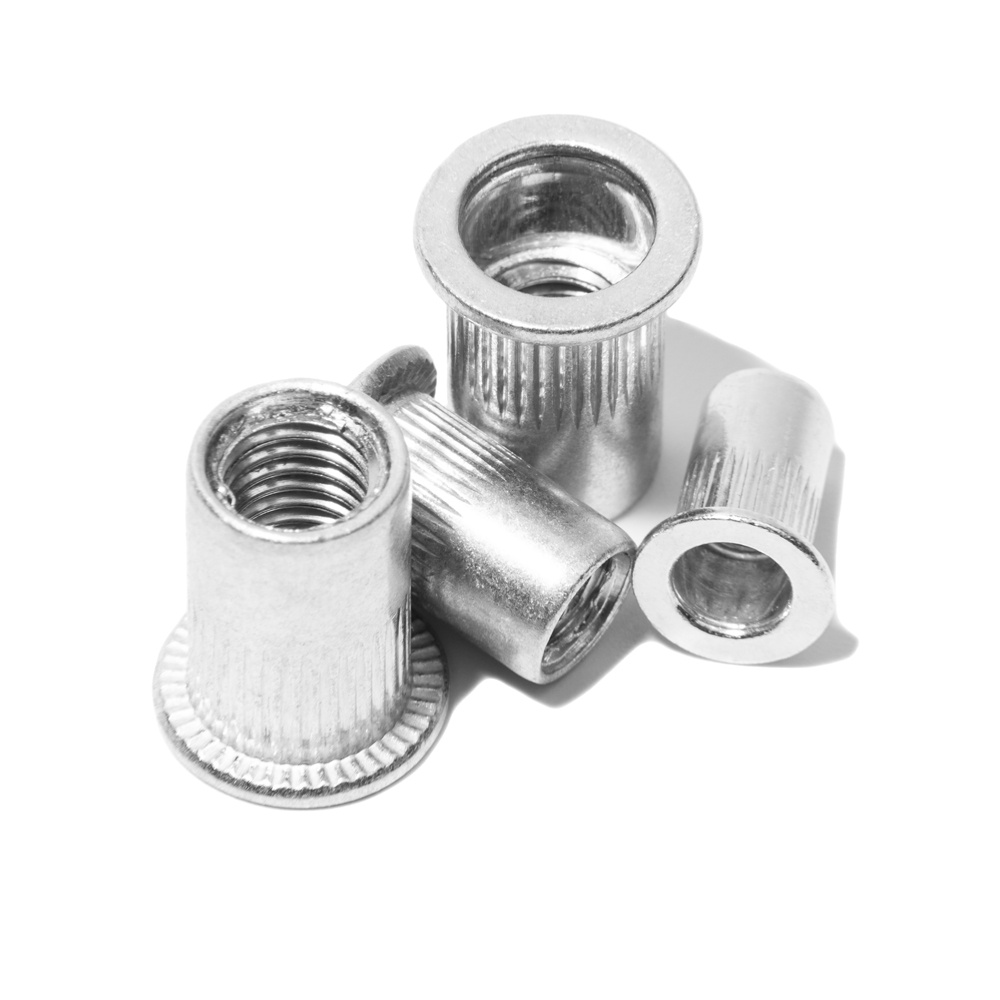 Écrou à riveter ennemi en aluminium à insert fileté, rivnut pliant