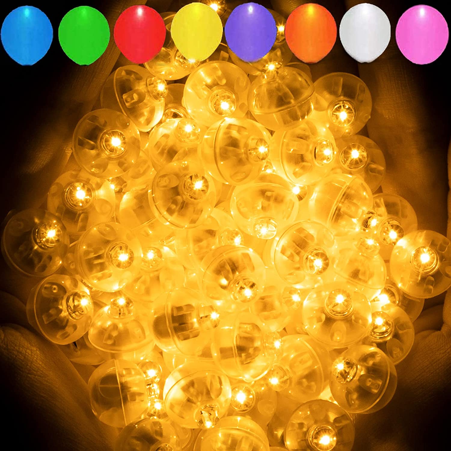20 Led Light Up Balloons Mixed Colors Flashing Dure 24 heures Fête
