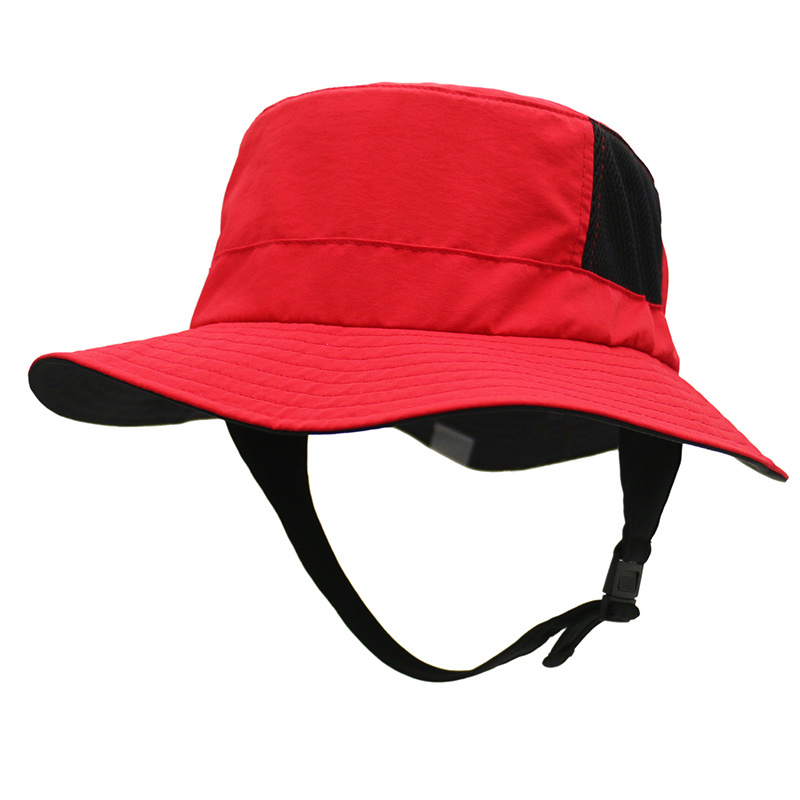 Beppter Bucket Hat Sun UV Protection Hat Men Mountaineering Fishing  Camouflage Hood Rope Outdoor Shade Foldable Casual Bucket Hat Red