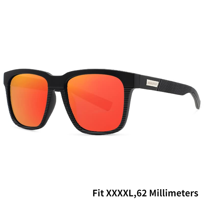 MAXJULI Polarized Sunglasses For Big Heads Men's And Women 's Sunglasses, Women 's Shades For Running Fishing Baseball Driving
