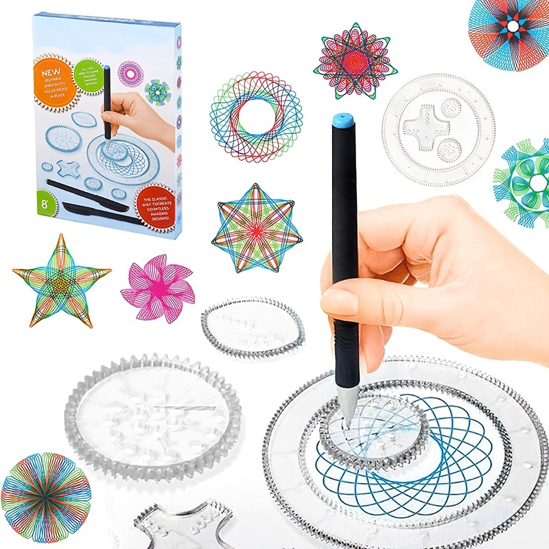 Spiral Circle Template For Drawing Spiral Art Clear Gear - Temu