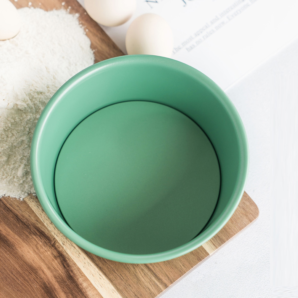 8 Inch Cake Pan Round Silicone Cake Mold for Baking, Mint Green