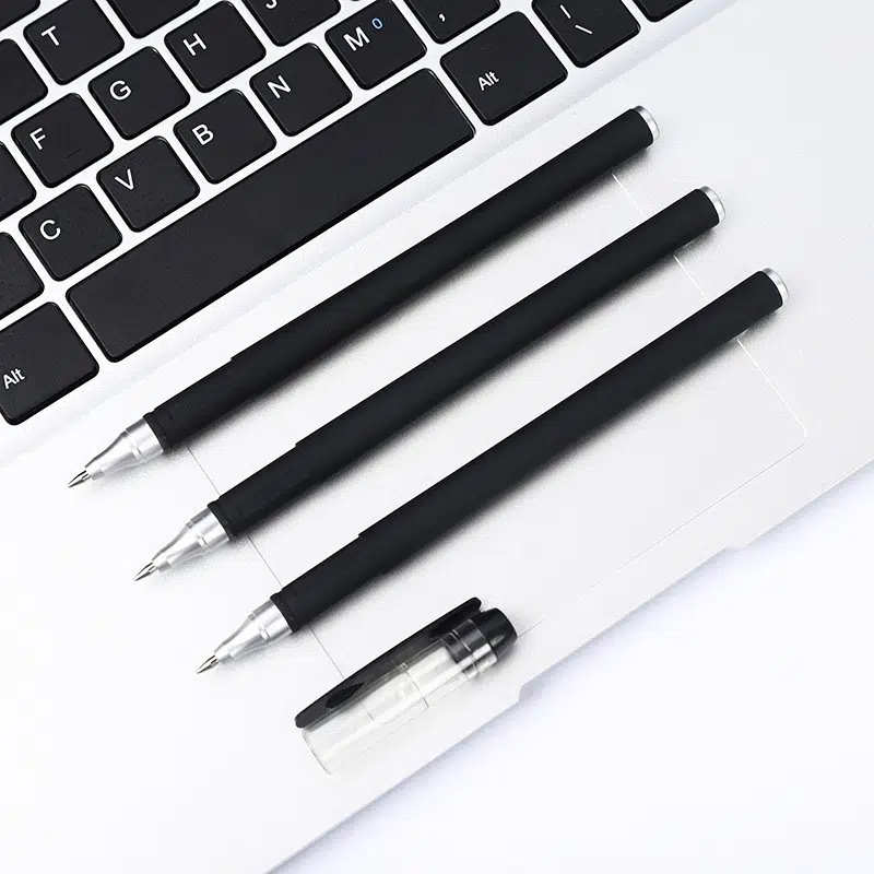LINFANC Metal Gel Pens, Matte Black Gel Ink Pens for Journaling, Black Ink  Pens Fine Point Smooth Writing Pens for Note Taking, Nice EDC Pen Office