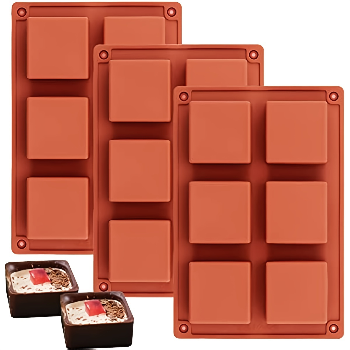 Square Silicone Mold, Chocolate Mold Mousse Cake Baking Mold For Dessert  Cheesecake Truffle Caramel Jelly Brownie Soap (15 Cavities) - Temu