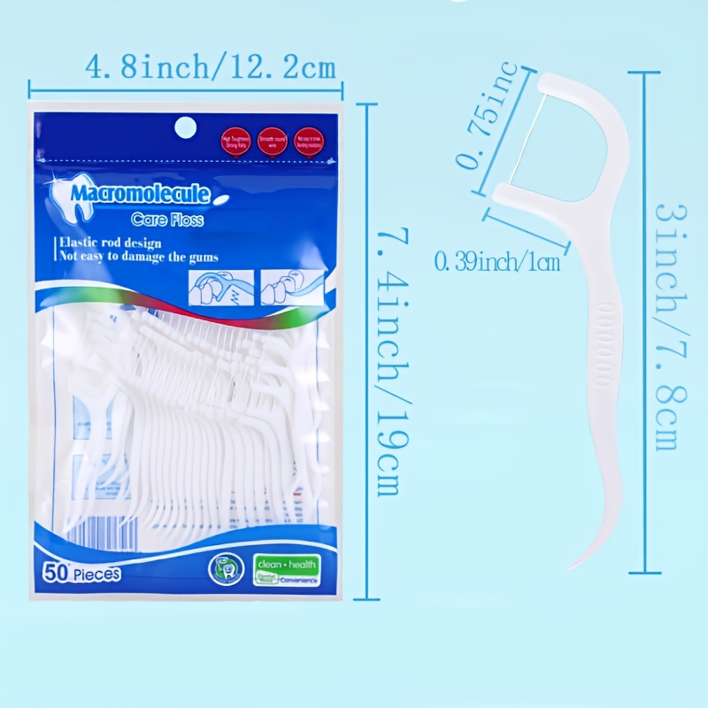 Dental Floss Sticks Disposable Floss Per Pack Floss - Temu