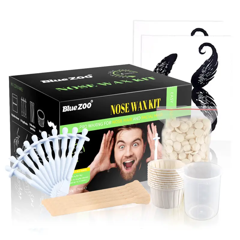 Nose Ear Hair Removal Wax Kit Painless and Easy Mens Beard Remove Waxing  Set US