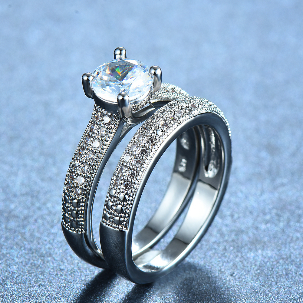 Platinum plated wedding 2024 ring sets