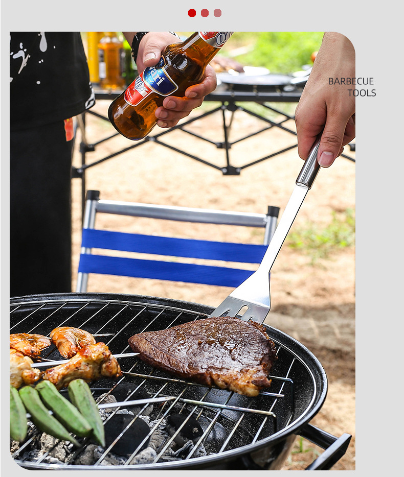 Stainless Steel Bbq Tools Outdoor Bbq Tools Set Barbecue Temu