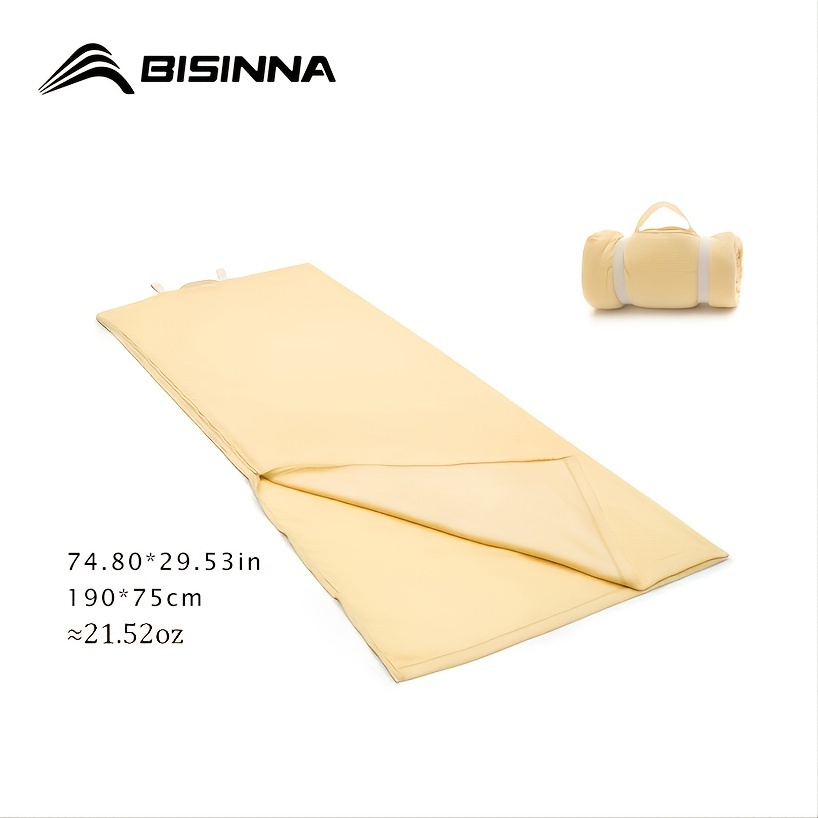 Bisinna Fleece Sleeping Bag With Zipper Adult Travel Sheet & Camping