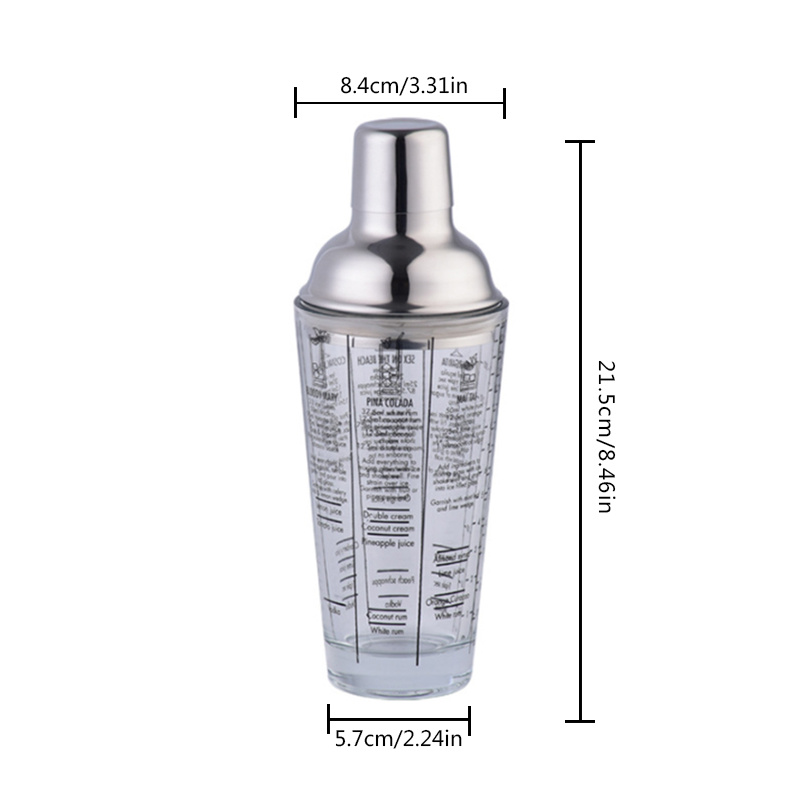 Plastic Cocktail Shaker With Scale, Clear Shaker Bottle Wine Mixer Bottle,  Bar Party Tools - Temu South Korea