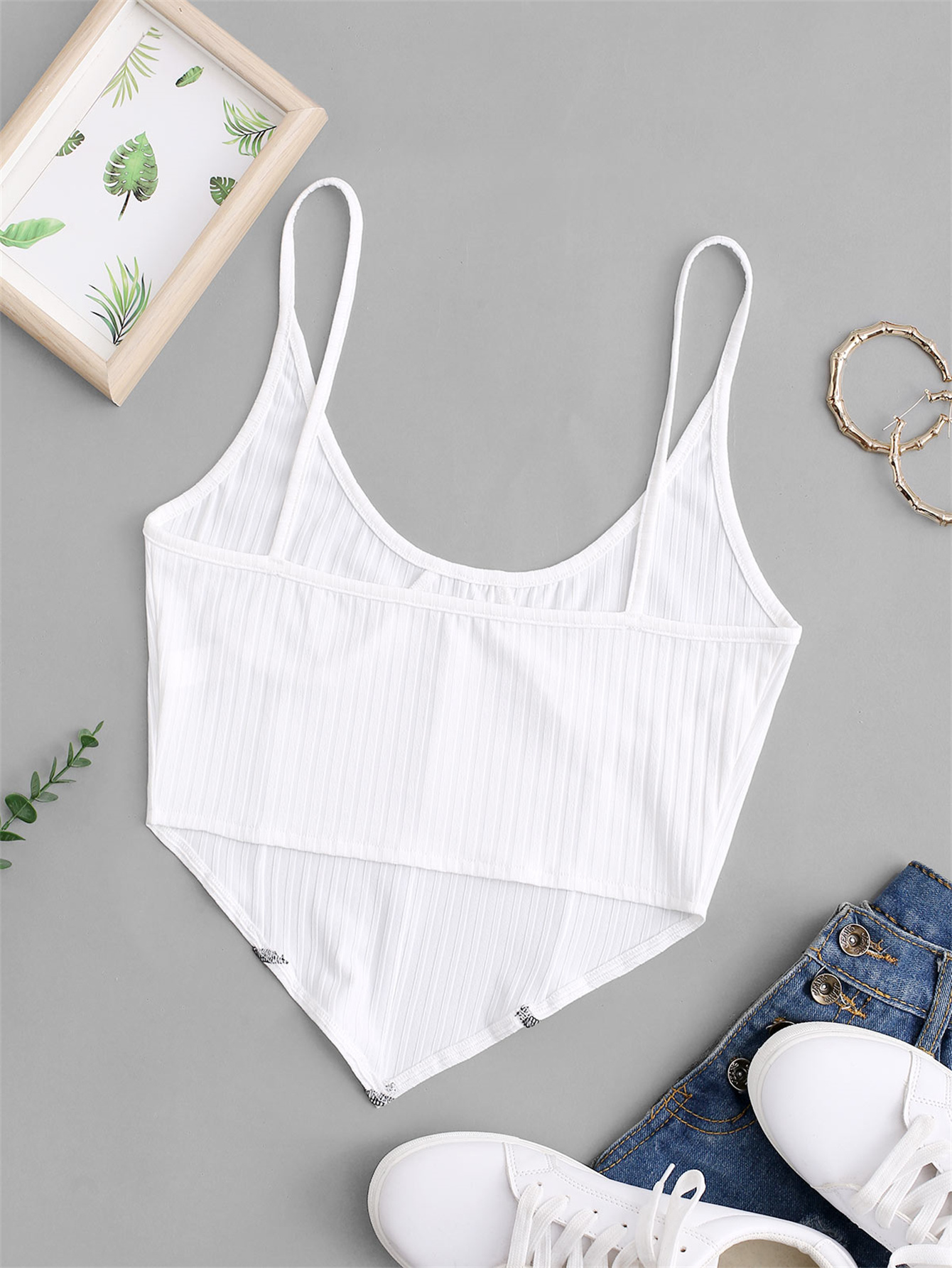 Solid Ribbed Casual Cami Corset Style Tops Sexy Night Tops - Temu