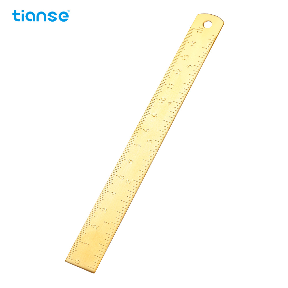Retro Brass Ruler 15 cm — Stationery Pal