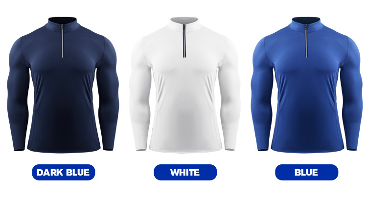 1/4 Zip Long Sleeve Base Layer Pullover Running Active Shirts for