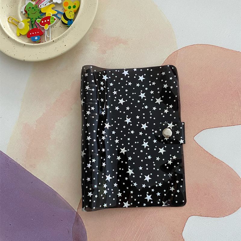 Image of 1pc A6 Star Pattern 6 Hole Ring Pvc Binder