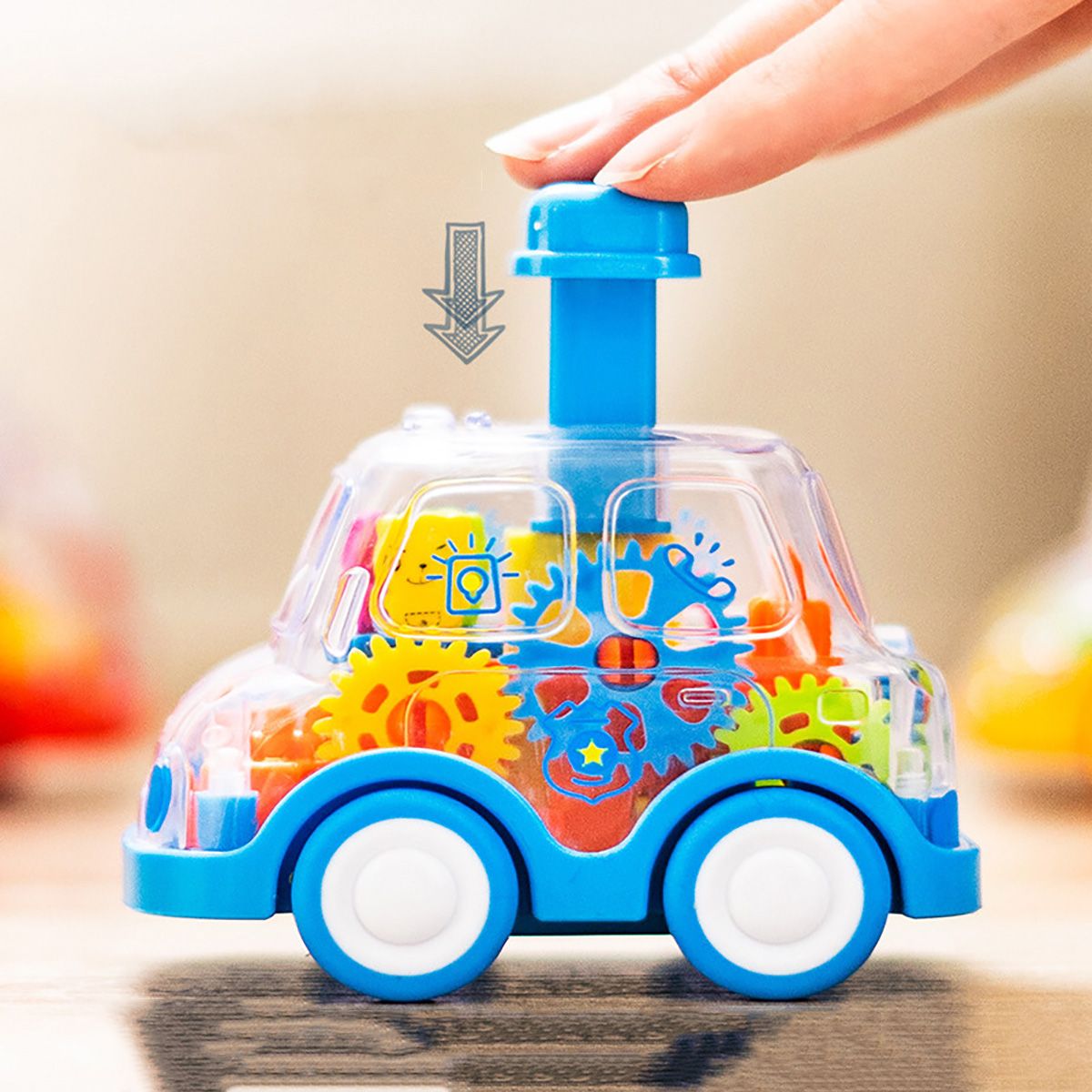 Baby Cartoon Toy Car Push Back Transparent Gear Toy Car Sliding Inertia Toy  Car | Shop Now For Limited-time Deals | Temu