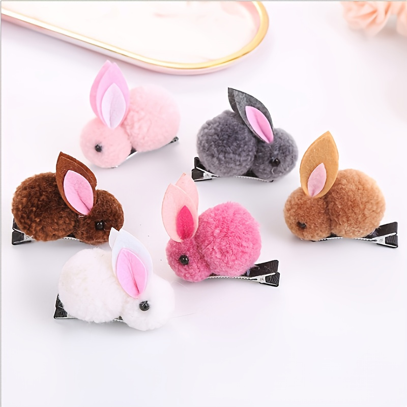 

1pc Cute Plush Rabbit Shape Clip Headwear Children's Hair Clip