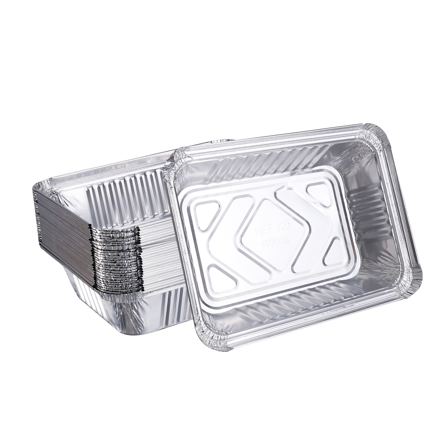 20PCS 450ML Disposable Aluminum Foil Lunch Box Aluminum Foil