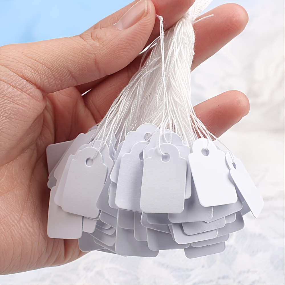 White Price Tags,1000PCS Commodity Marking Paper Tags,5x3.5CM Yard Sale  Pricing Standard Paper Label