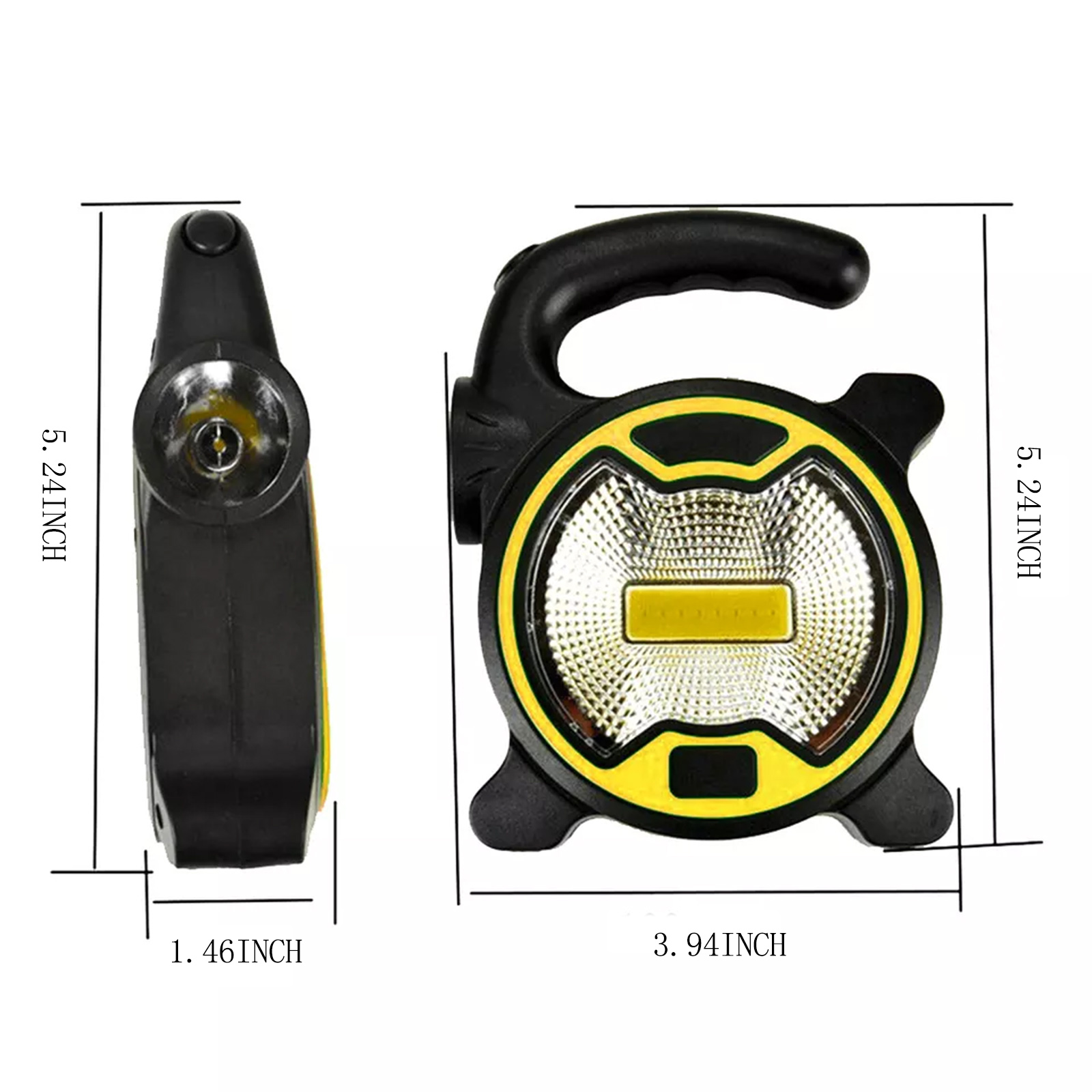 1pc LED COB Camping Flashlight Lantern AA Battery Power Floodlight + Side Torch Light Mini Portable COB Camping Lamps Work Lights 