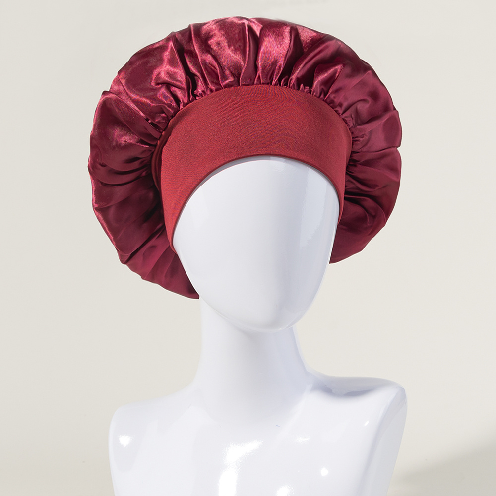 Breathable Satin Sleep Bonnet For Curly Hair - Soft Silk Bonnet