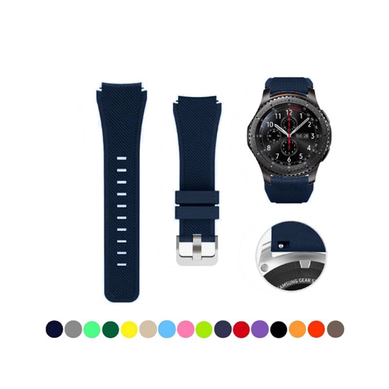 Acquista Cinturino in silicone 20mm 22mm per Samsung Galaxy Watch Active 2  Watch 3 45mm 42mm Gear S3 cinturino cinturino cinturino per Amazfit bip  Huawei Watch GT 2 2e pro