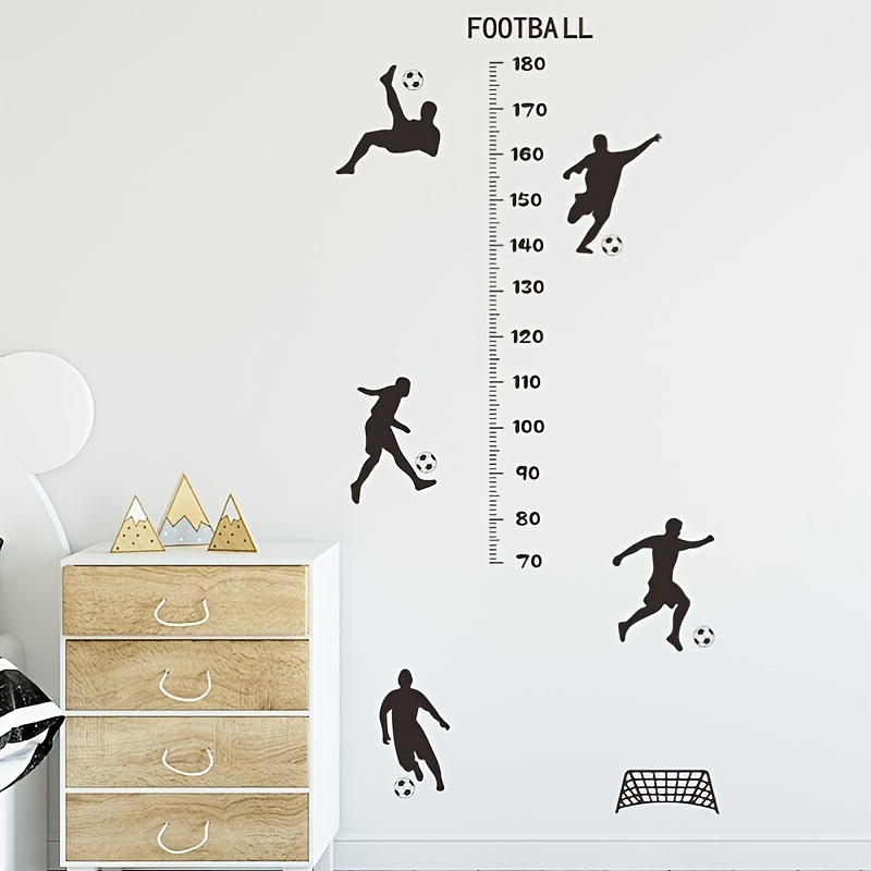 1 Sheet Football Height Sticker, Height Measure Wall Sticker, Kids