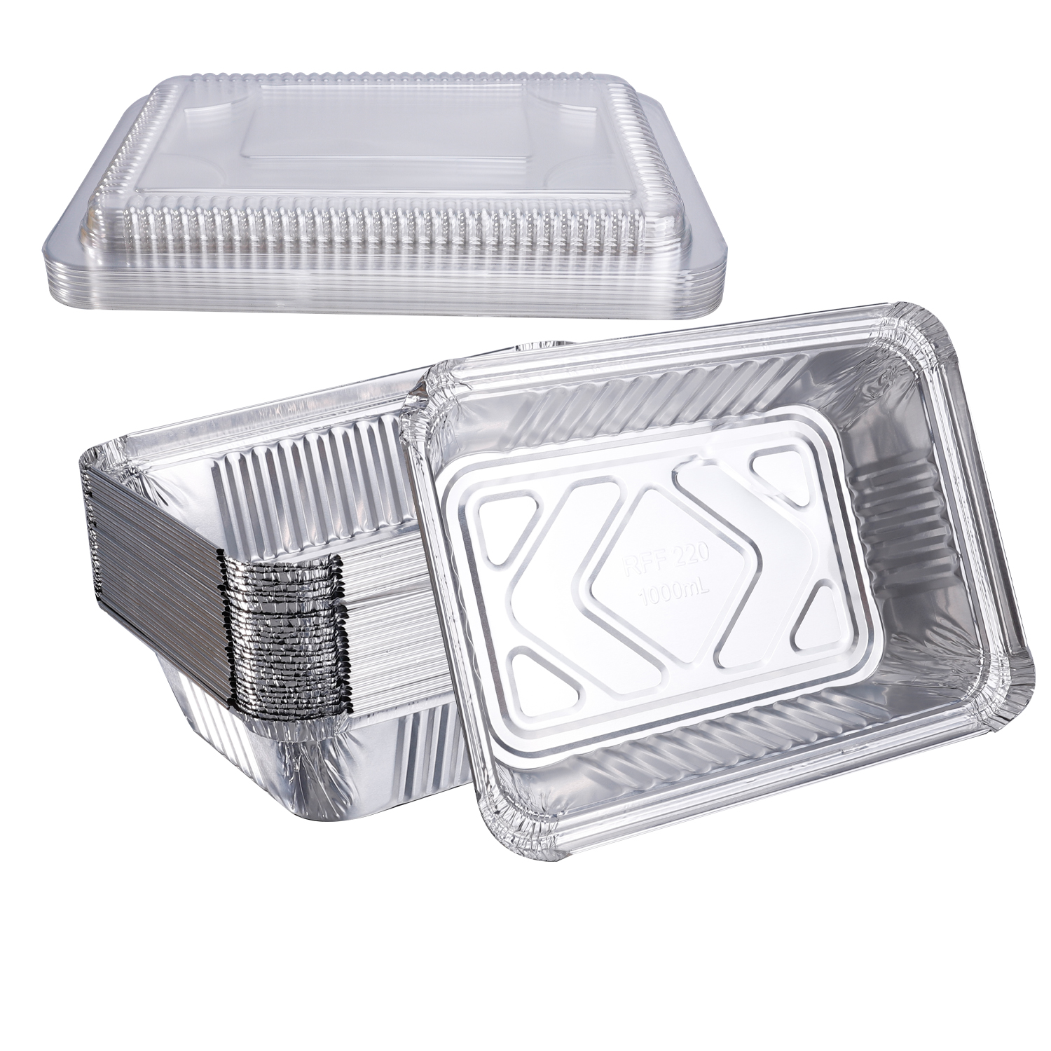 Disposable Aluminum Rectangle Foil With Lid Reusable Tin - Temu