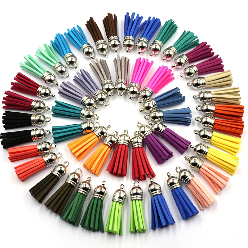 

60pcs Keychain Tassels Leather Tassel For Diy Keychain, Charms, Jewelry Making And Craft Supplies