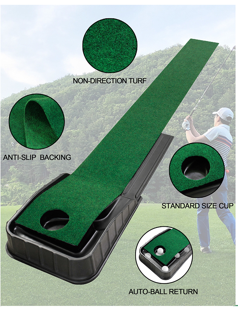 Portable Golf Putting Mat Ball Return Office Temu
