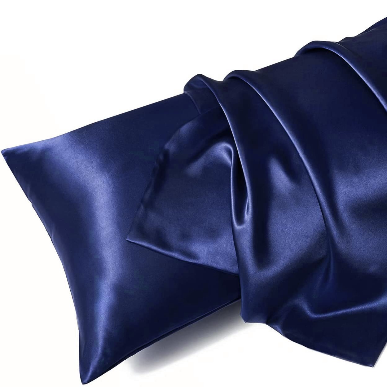 Navy Blue Silk Satin Ribbon