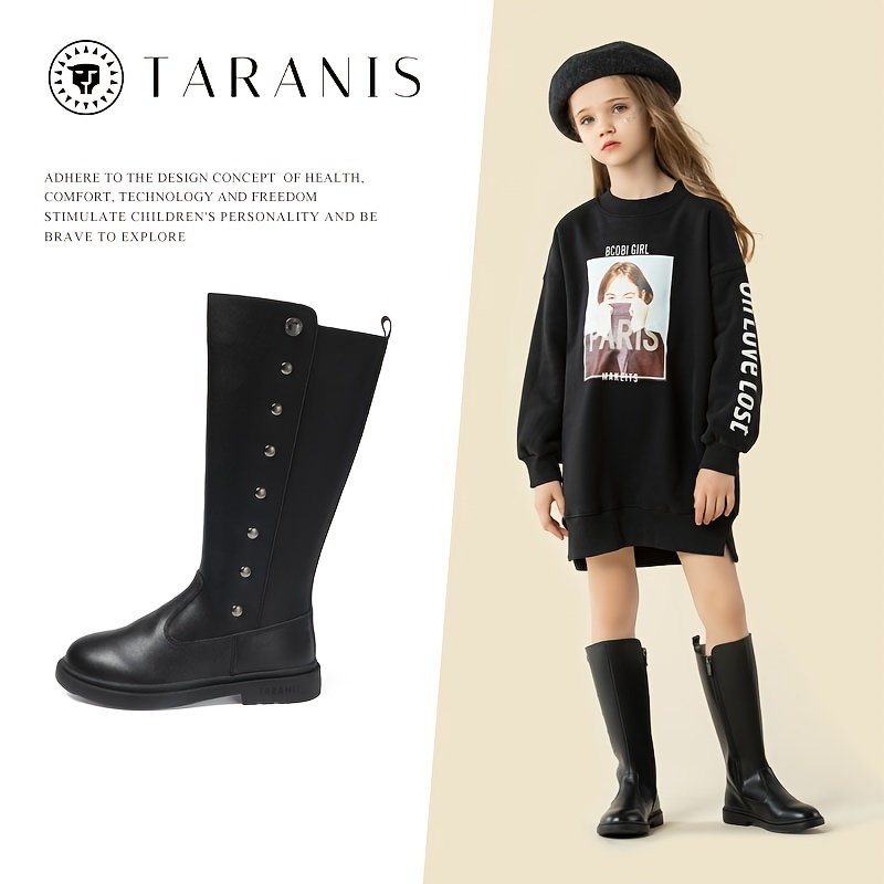 Temu Taranis Children's Girls Shoes Side Zipper Knee High Boots Warm Winter  - Clothing, Shoes & Jewelry - Temu 106.99