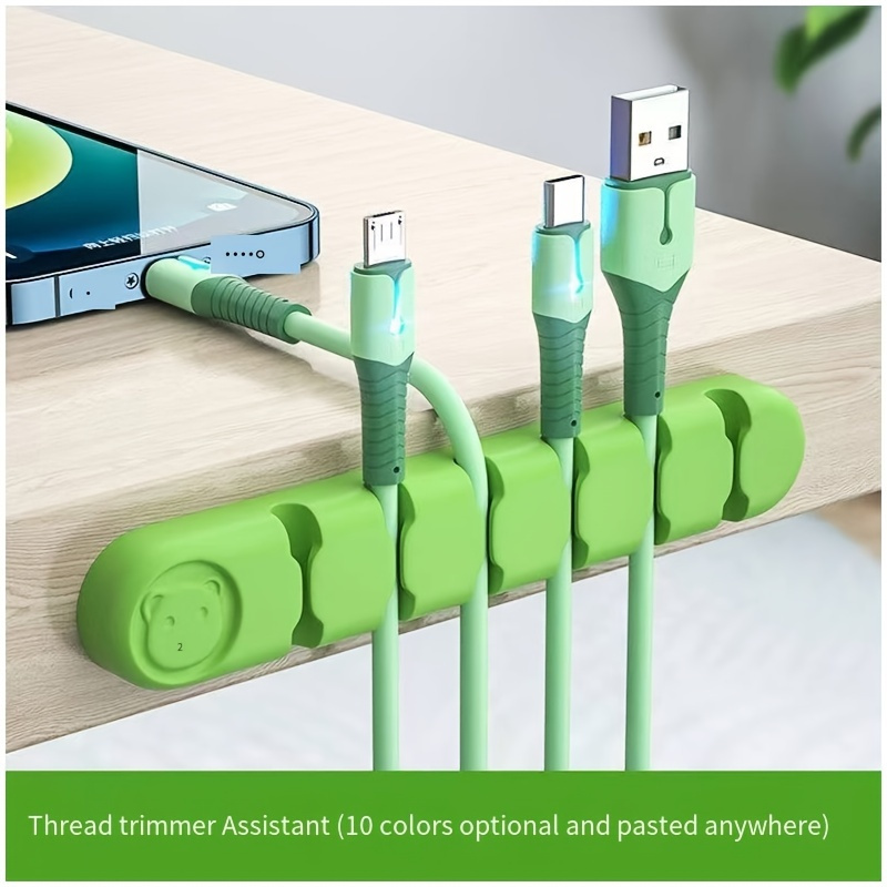 

Creative Desktop Cable Organizer Computer Wire Usb Charging Cable Mobile Phone Charging Cable Organizer Silicone Cable Winder