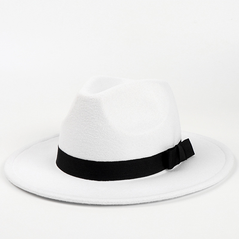 Wide Brim Fedora Hat Solid Color Women's Accessories Gift