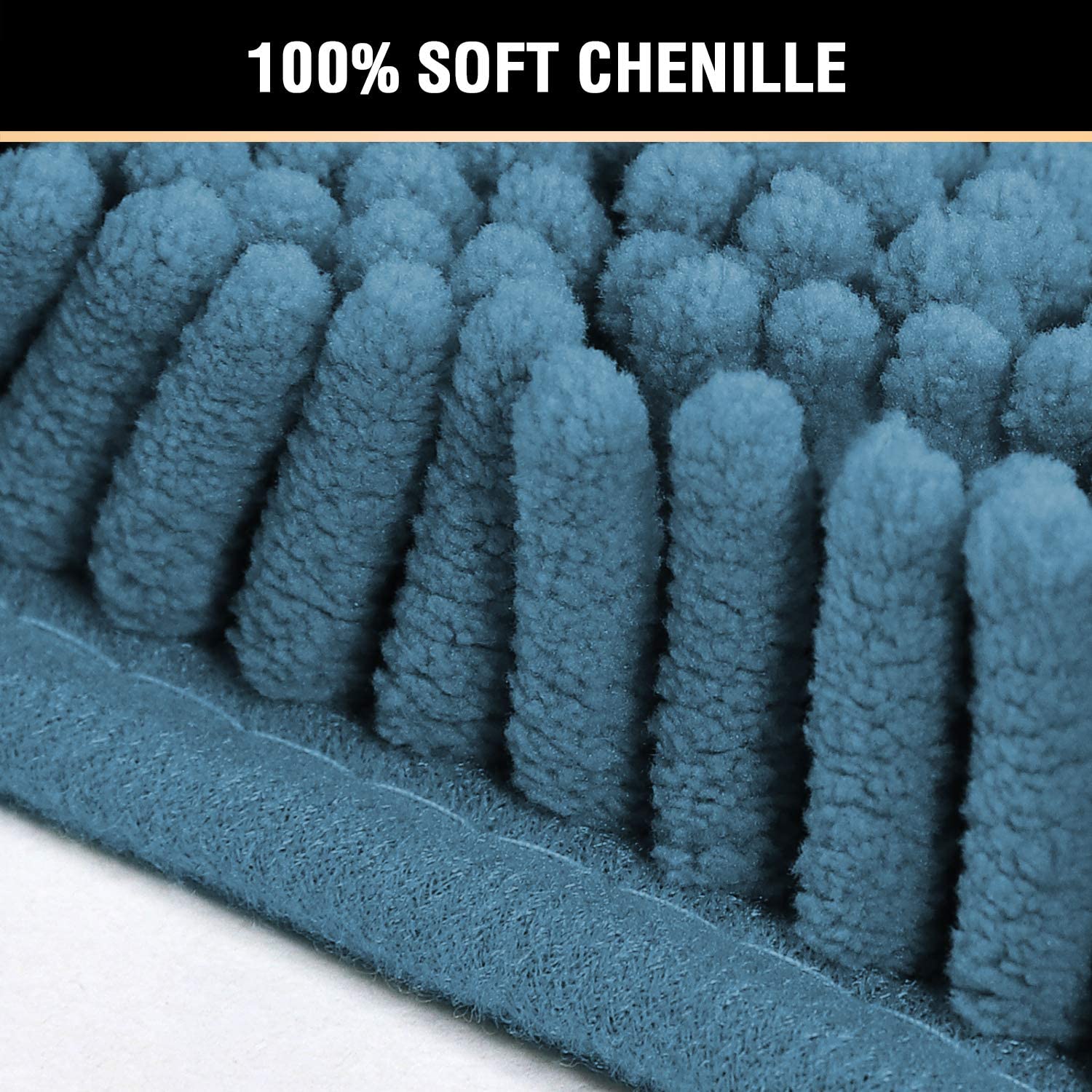 Mayshine Soft Plush chenille Bathroom Rug, Absorbent Microfiber