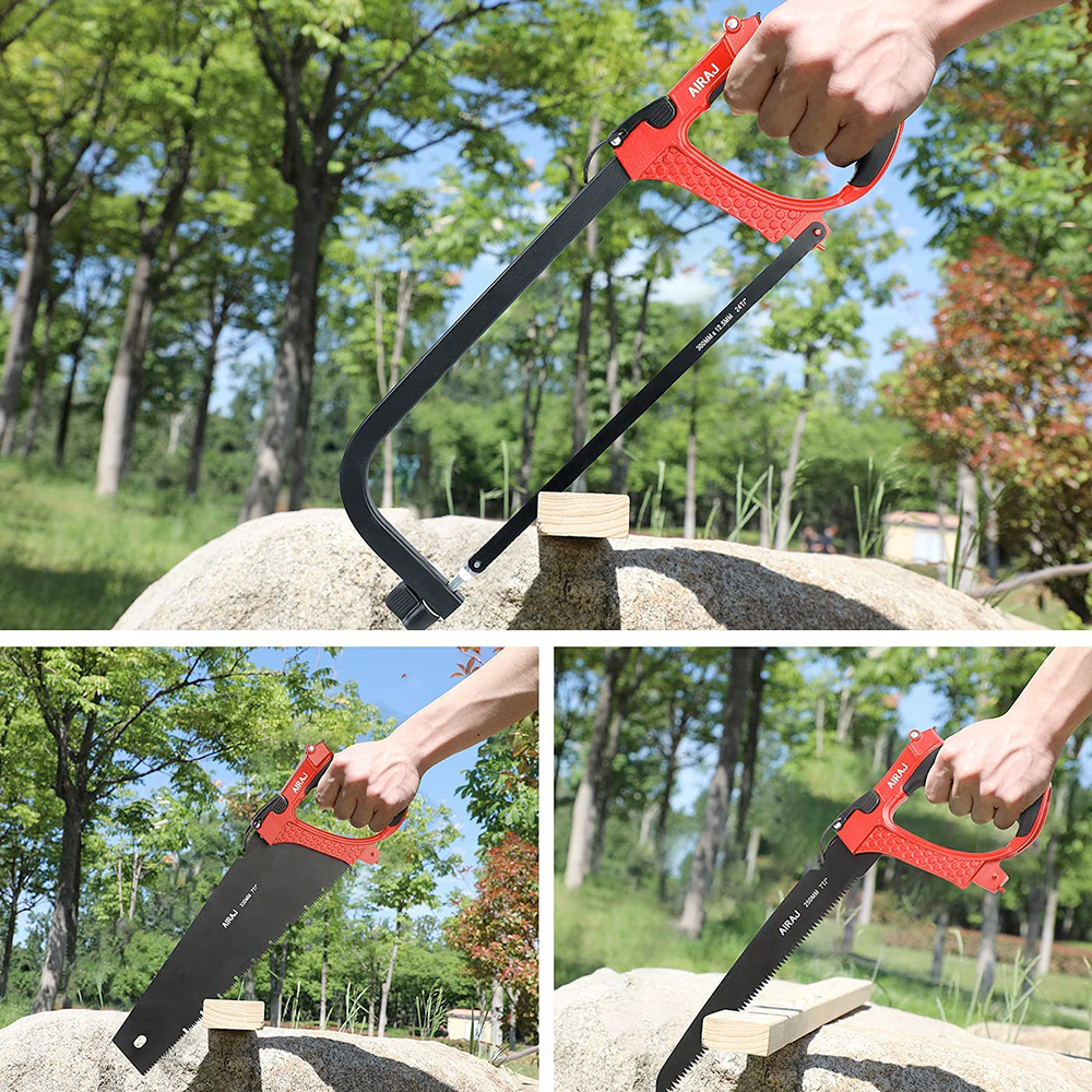 Highend Hacksaw Set, Universal Metal Hacksaw With 3 Different Hacksaw